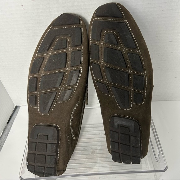 Donald Pliner Men’s 11 Driving Loafer Shoe Leather Brown Slip On Comfort NEW